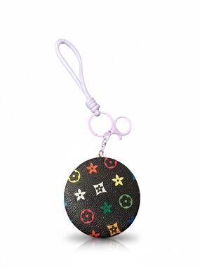 Compact mirror key chain bag charm